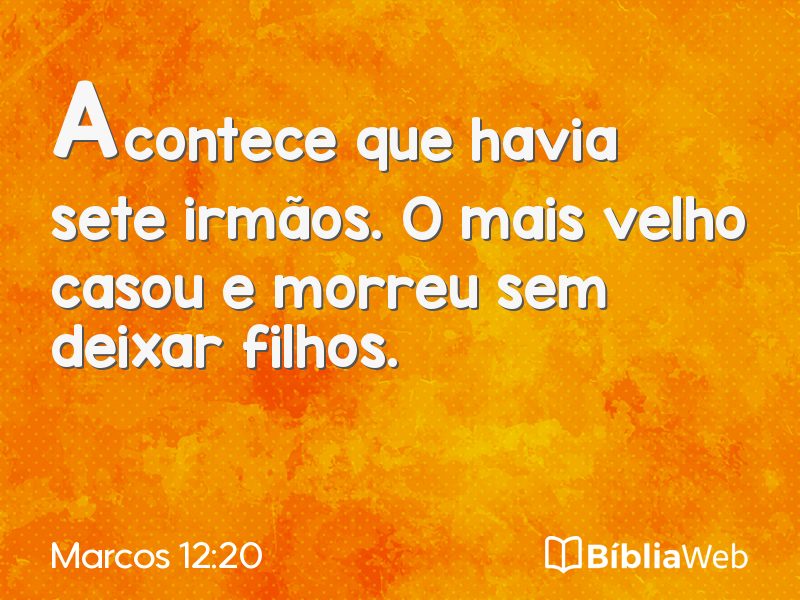 Marcos 12:20 em imagem para compartilhar