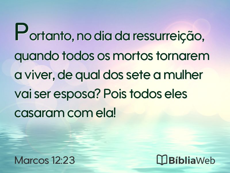 Marcos 12:23 em imagem para compartilhar
