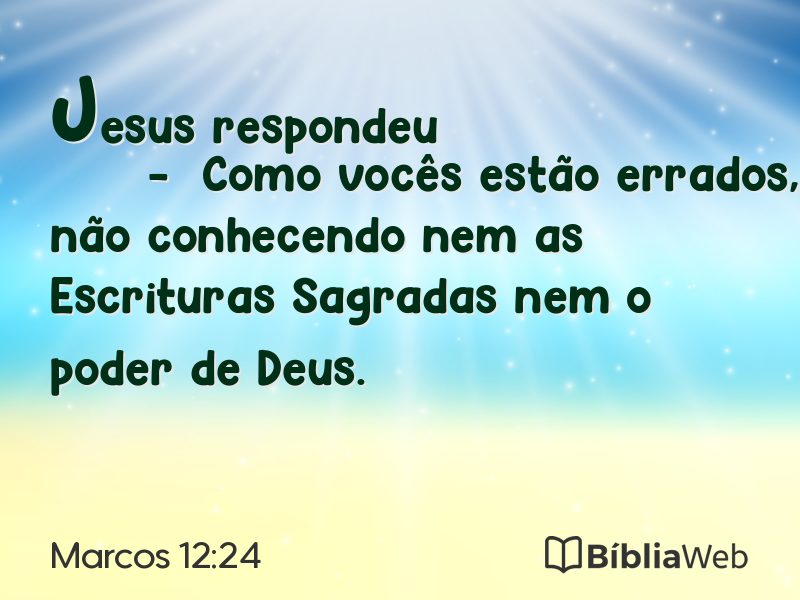 Marcos 12:24 em imagem para compartilhar