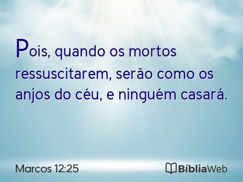 Marcos 12:25 em imagem para compartilhar