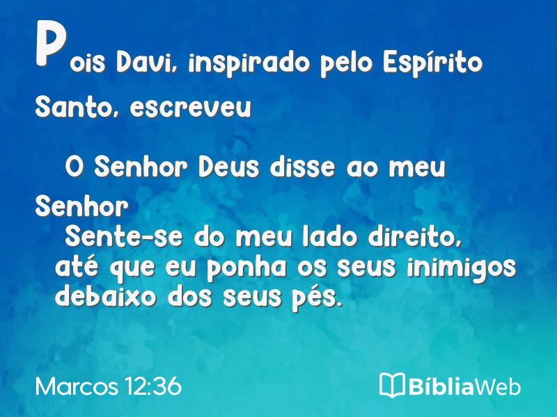 Marcos 12:36 em imagem para compartilhar