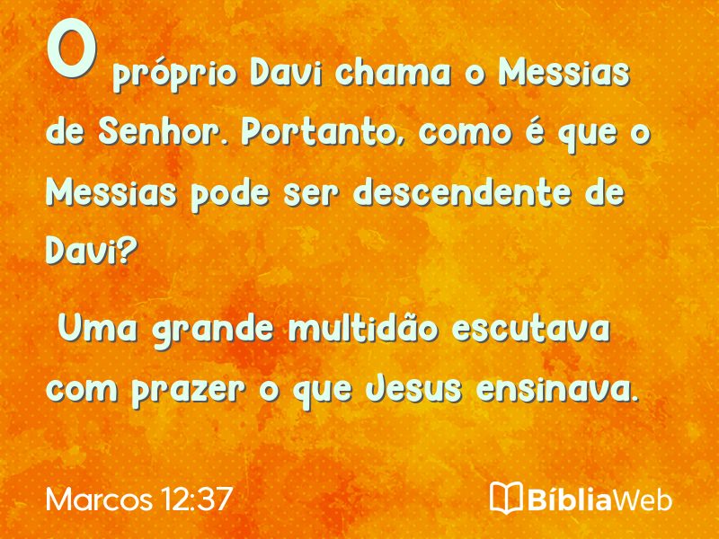 Marcos 12:37 em imagem para compartilhar