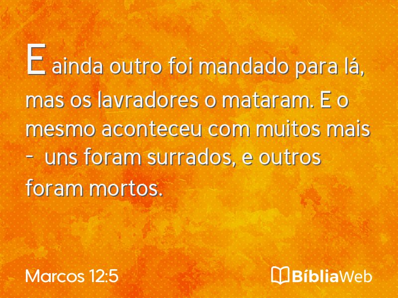 Marcos 12:5 em imagem para compartilhar
