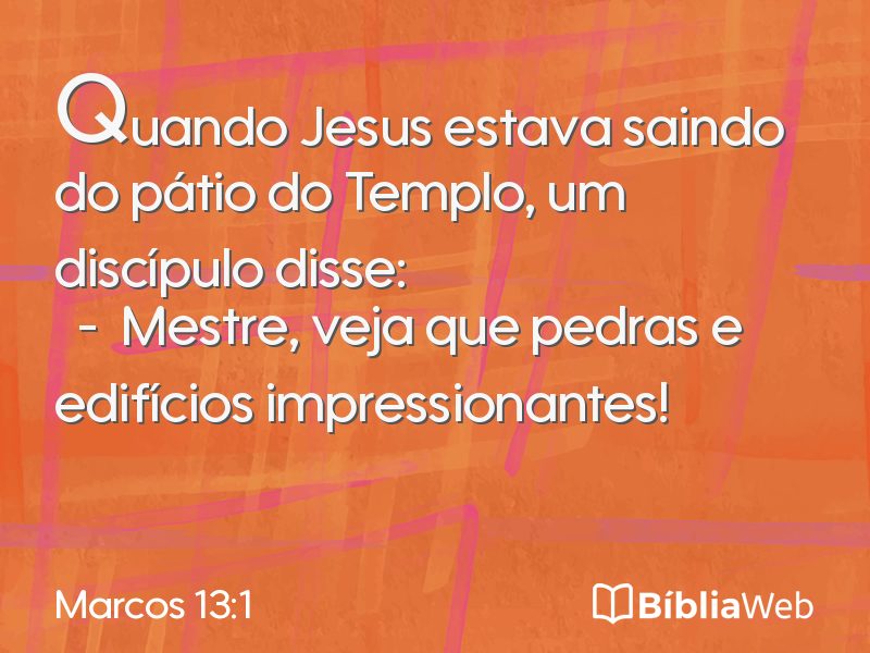 Marcos 13:1 em imagem para compartilhar
