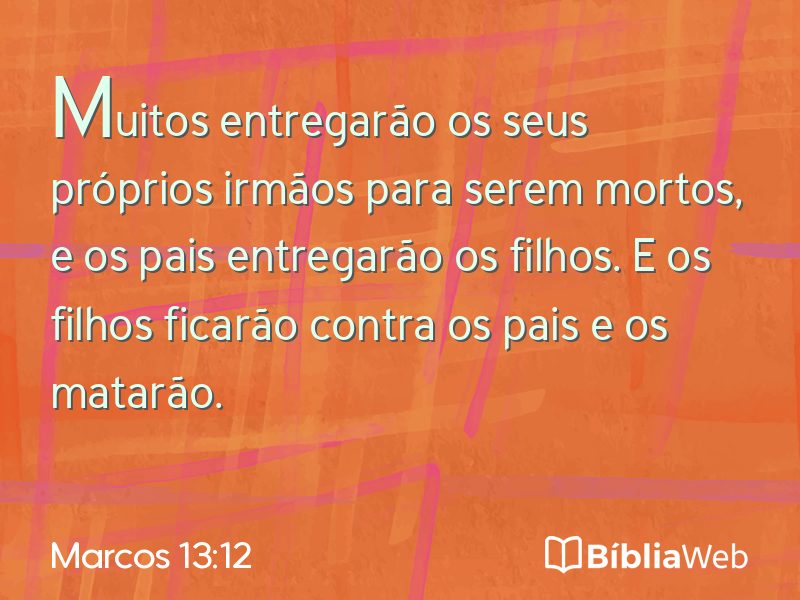 Marcos 13:12 em imagem para compartilhar