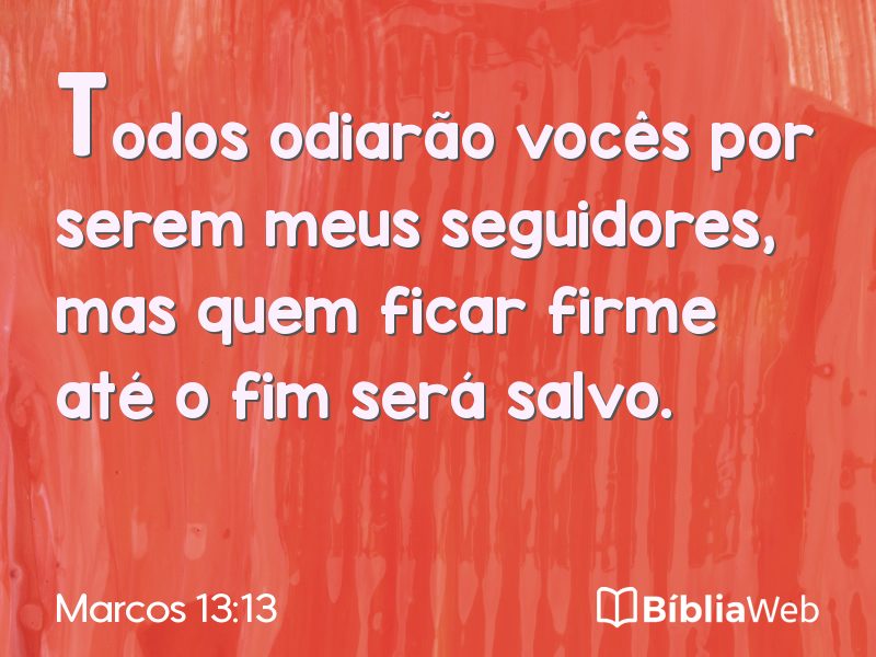 Marcos 13:13 em imagem para compartilhar