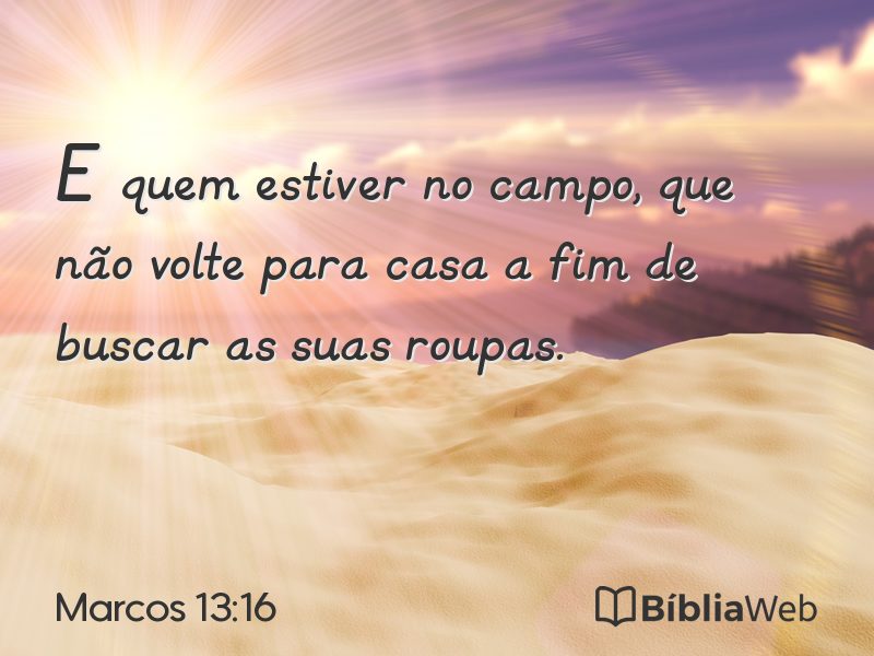 Marcos 13:16 em imagem para compartilhar