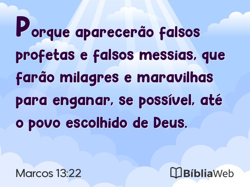 Marcos 13:22 em imagem para compartilhar