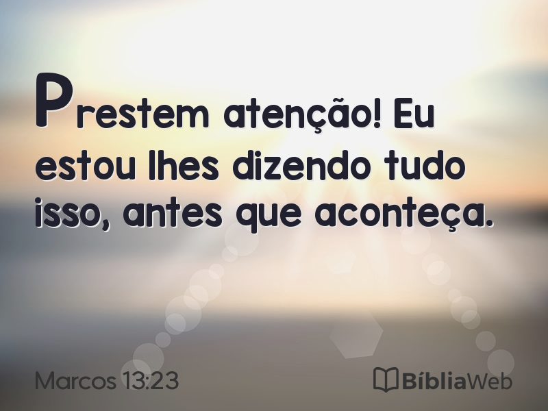 Marcos 13:23 em imagem para compartilhar