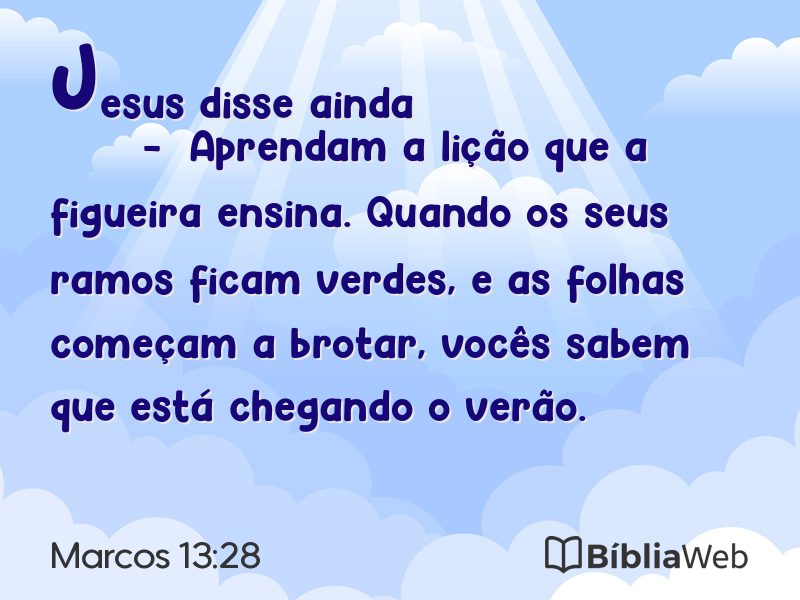 Marcos 13:28 em imagem para compartilhar