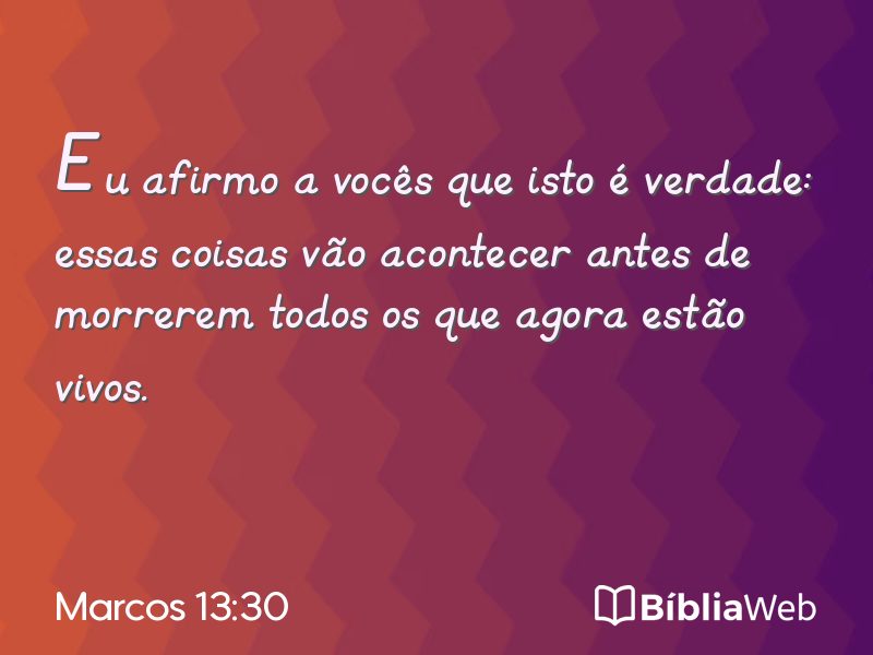 Marcos 13:30 em imagem para compartilhar