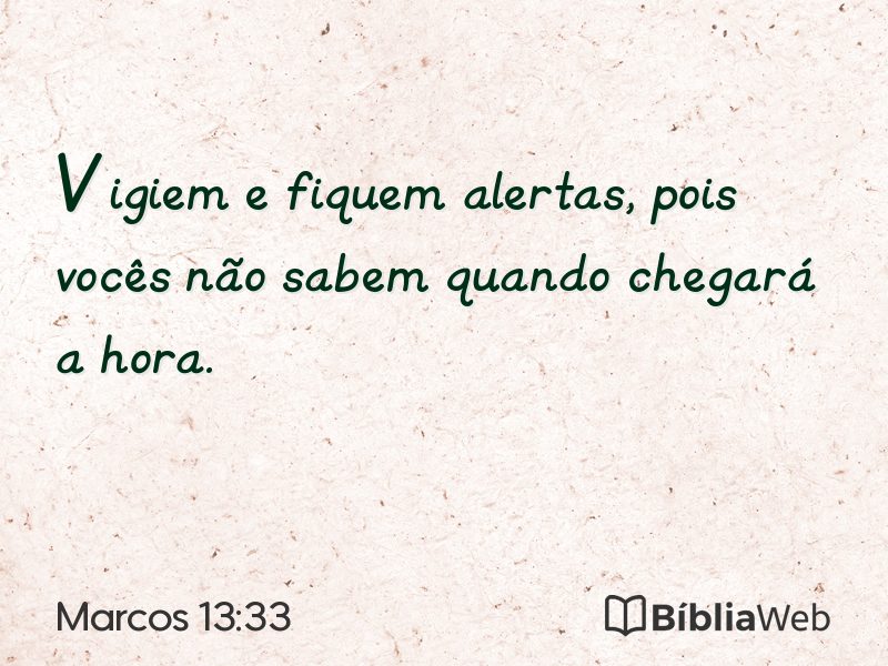 Marcos 13:33 em imagem para compartilhar