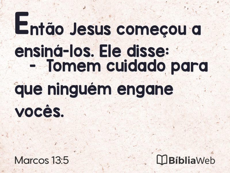 Marcos 13:5 em imagem para compartilhar