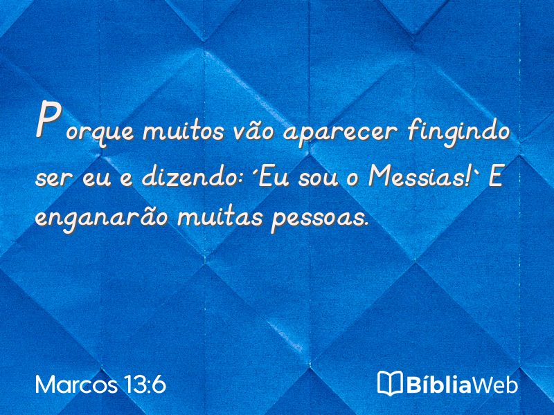 Marcos 13:6 em imagem para compartilhar