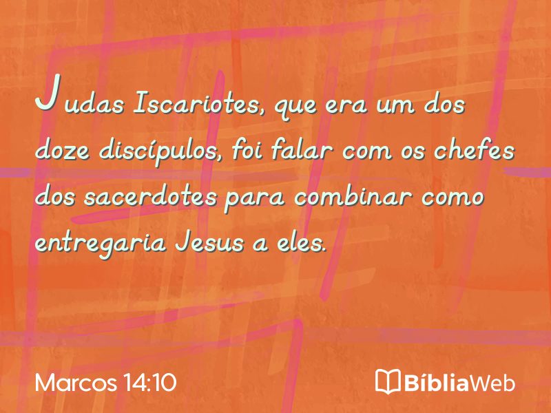 Marcos 14:10 em imagem para compartilhar