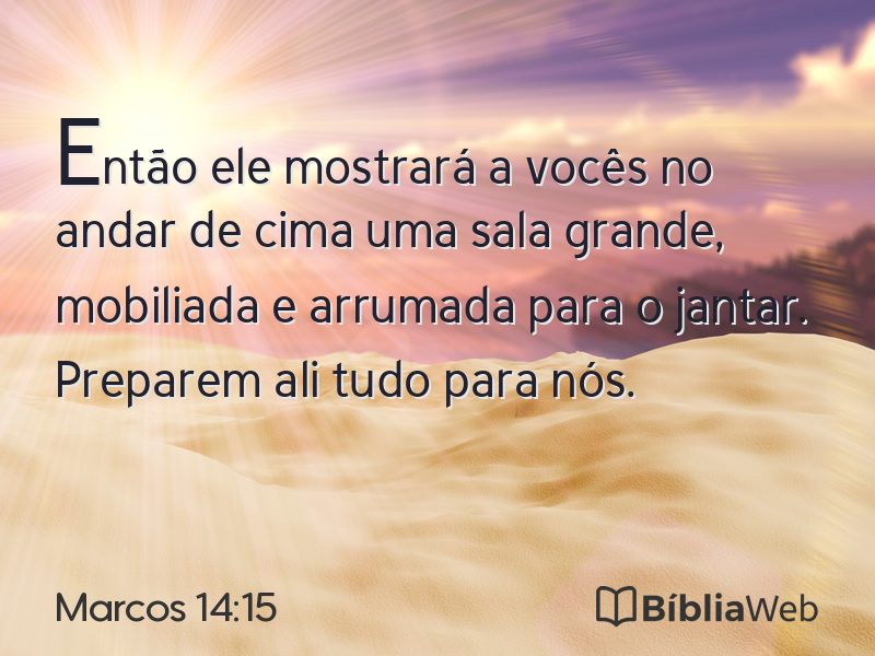 Marcos 14:15 em imagem para compartilhar
