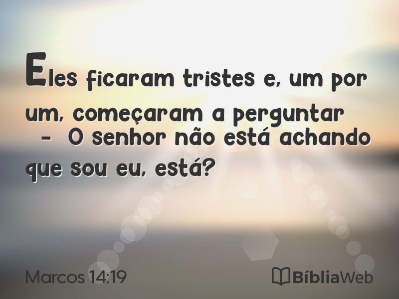 Marcos 14:19 em imagem para compartilhar