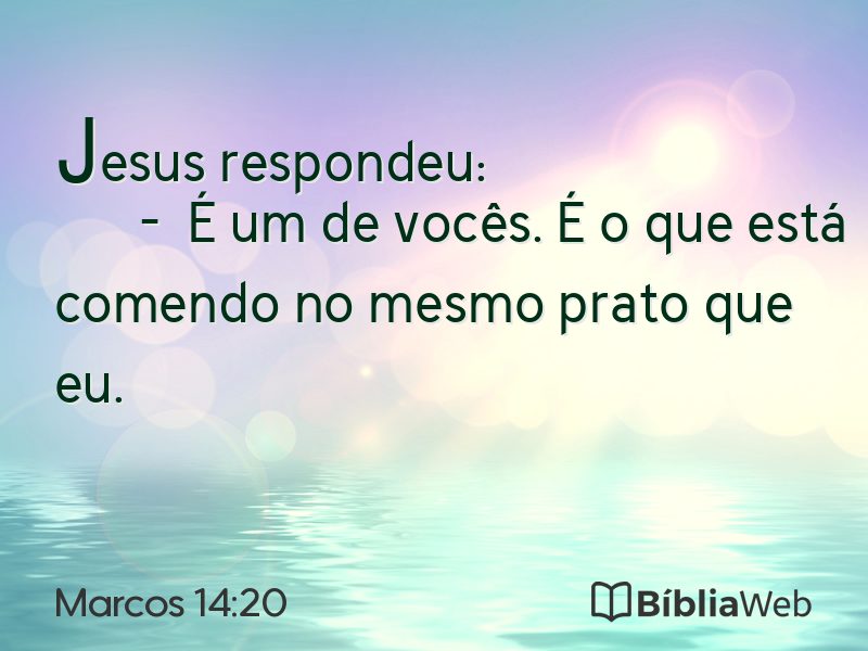 Marcos 14:20 em imagem para compartilhar