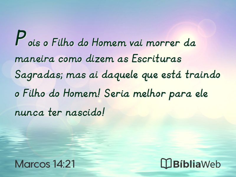 Marcos 14:21 em imagem para compartilhar