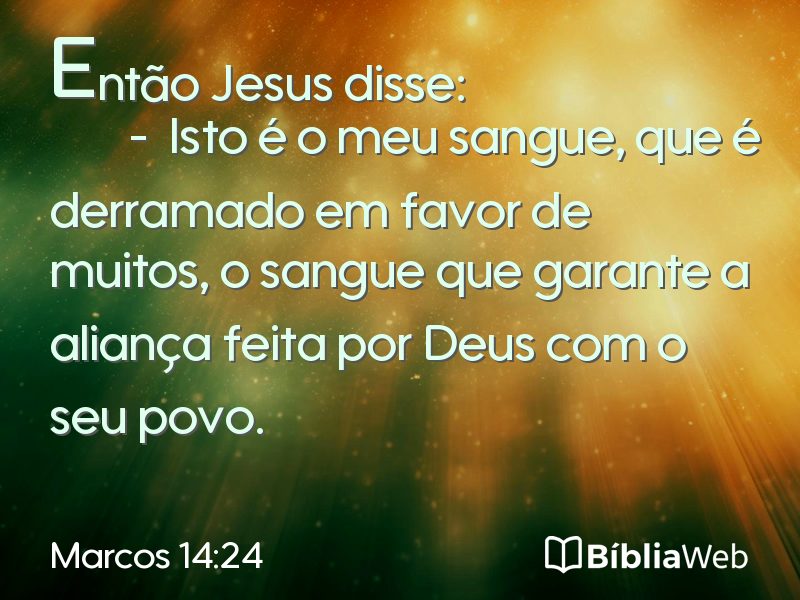 Marcos 14:24 em imagem para compartilhar