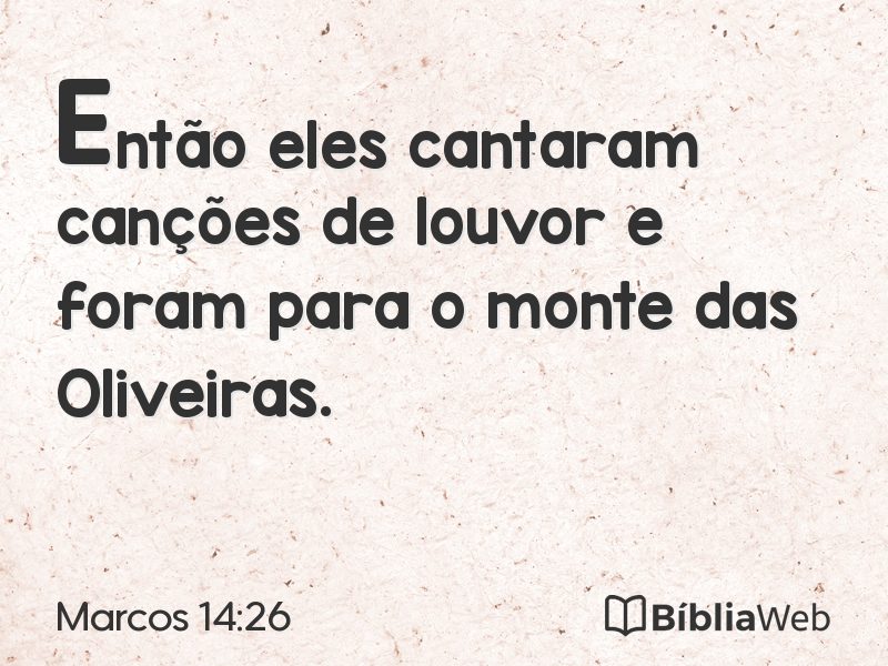 Marcos 14:26 em imagem para compartilhar