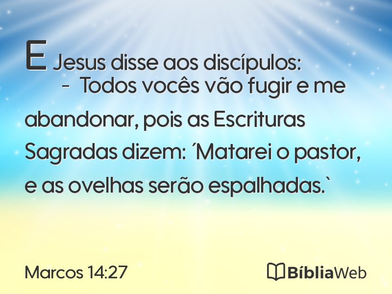 Marcos 14:27 em imagem para compartilhar