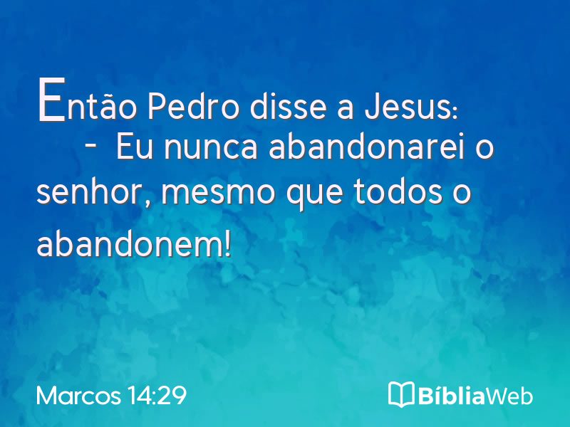Marcos 14:29 em imagem para compartilhar