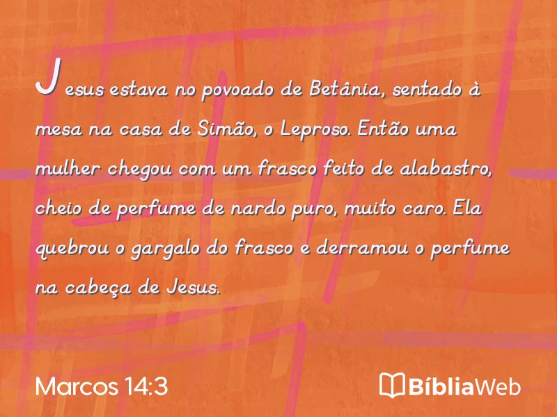 Marcos 14:3 em imagem para compartilhar