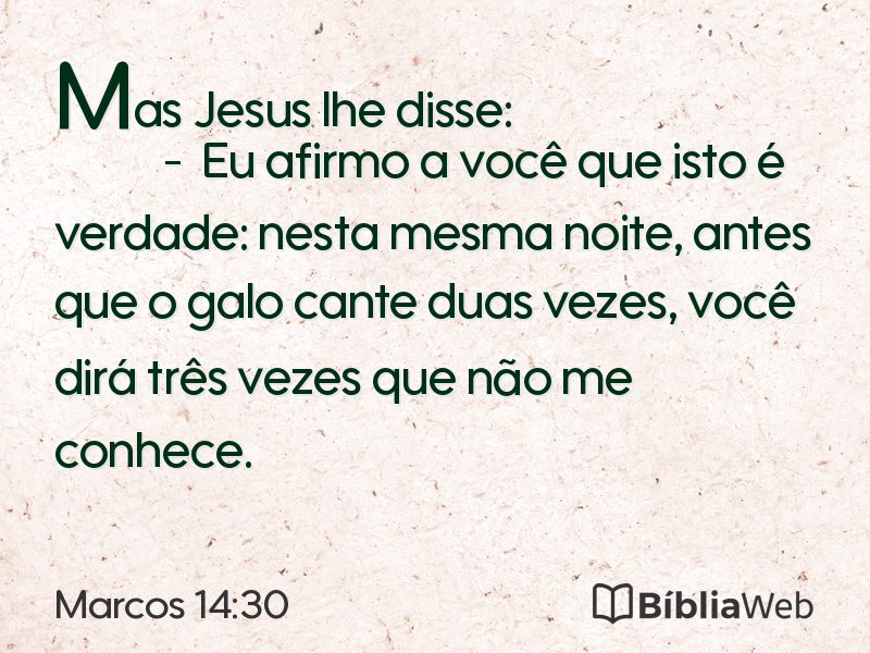 Marcos 14:30 em imagem para compartilhar