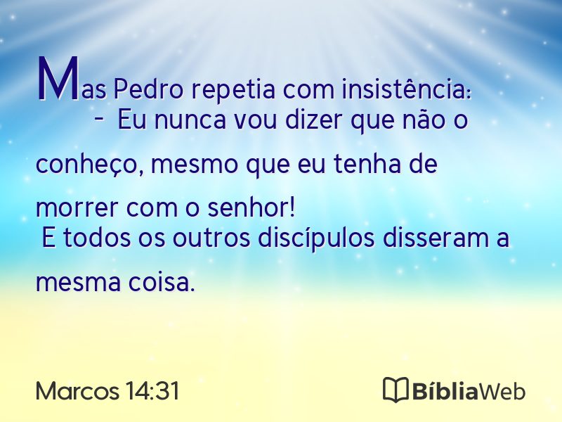 Marcos 14:31 em imagem para compartilhar