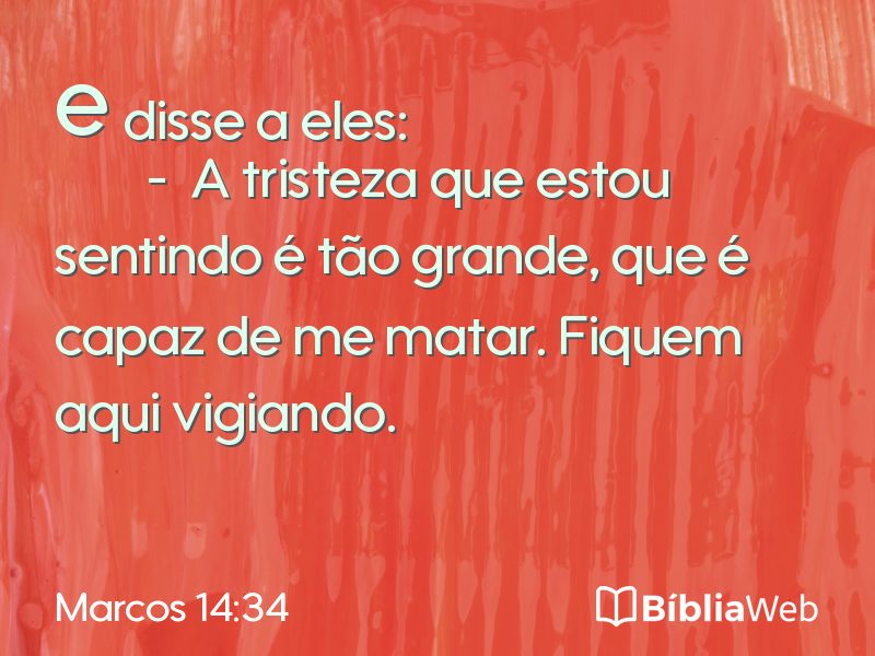 Marcos 14:34 em imagem para compartilhar