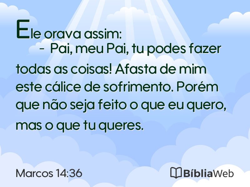 Marcos 14:36 em imagem para compartilhar