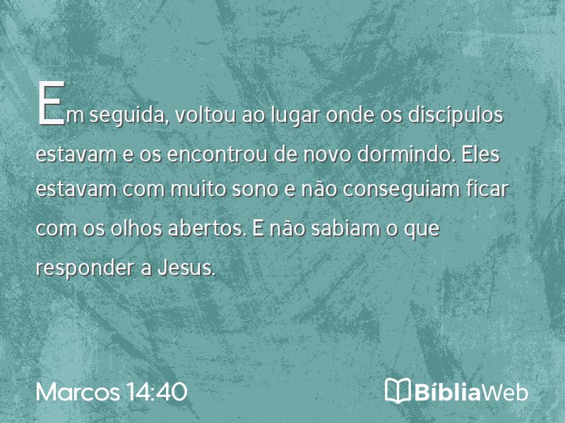 Marcos 14:40 em imagem para compartilhar