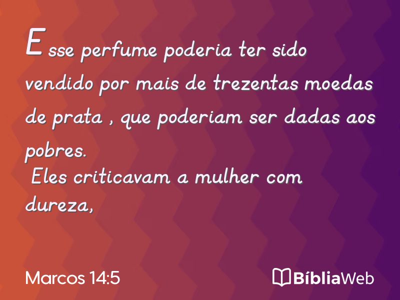 Marcos 14:5 em imagem para compartilhar