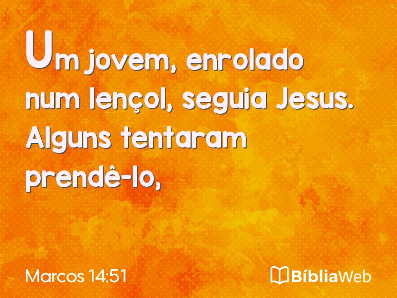 Marcos 14:51 em imagem para compartilhar