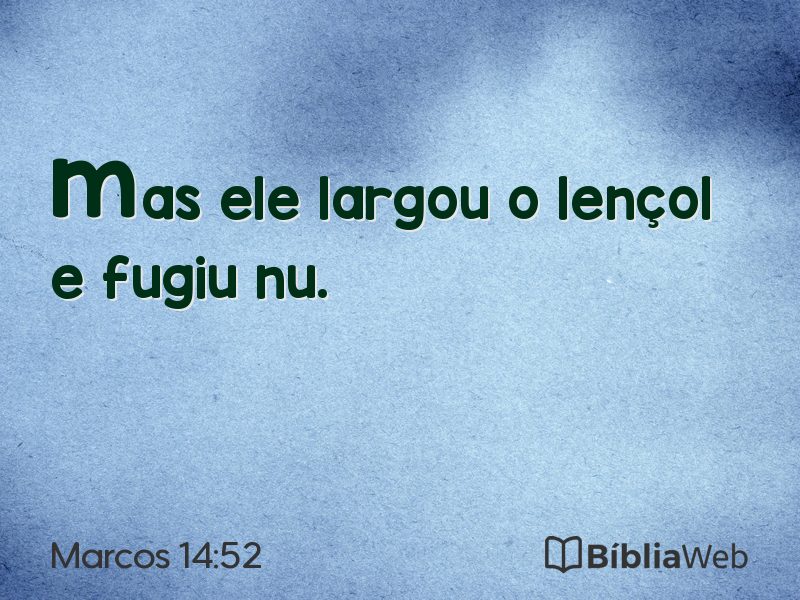 Marcos 14:52 em imagem para compartilhar