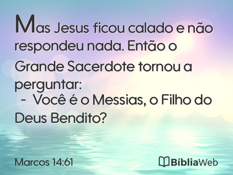 Marcos 14:61 em imagem para compartilhar