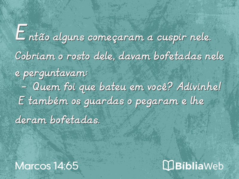 Marcos 14:65 em imagem para compartilhar