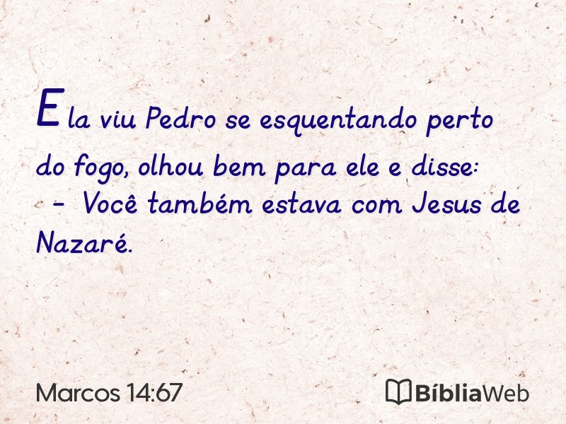 Marcos 14:67 em imagem para compartilhar