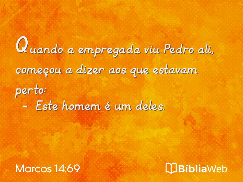 Marcos 14:69 em imagem para compartilhar