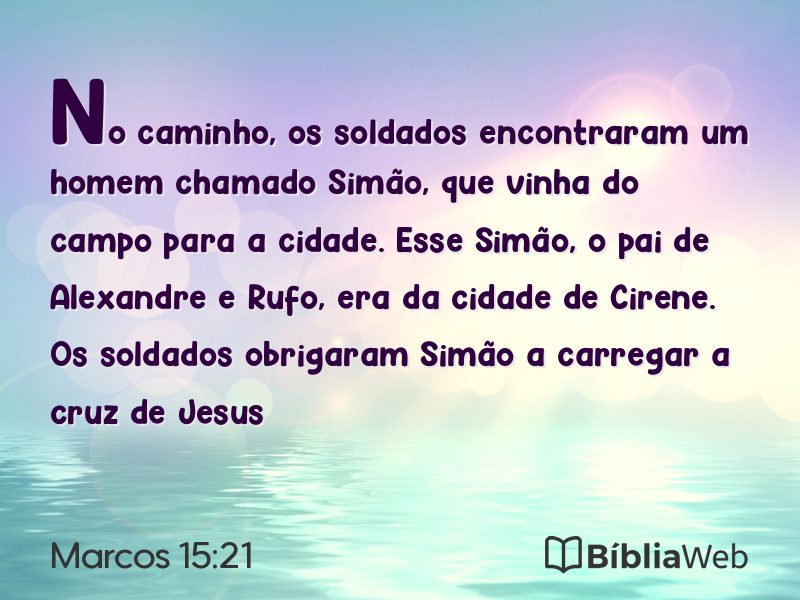 Marcos 15:21 em imagem para compartilhar