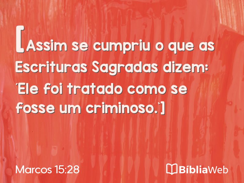 Marcos 15:28 em imagem para compartilhar