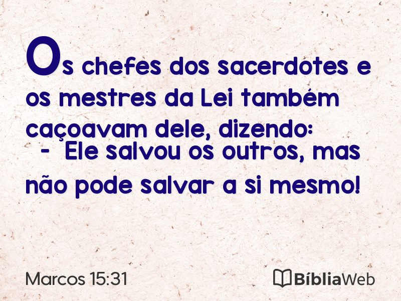 Marcos 15:31 em imagem para compartilhar