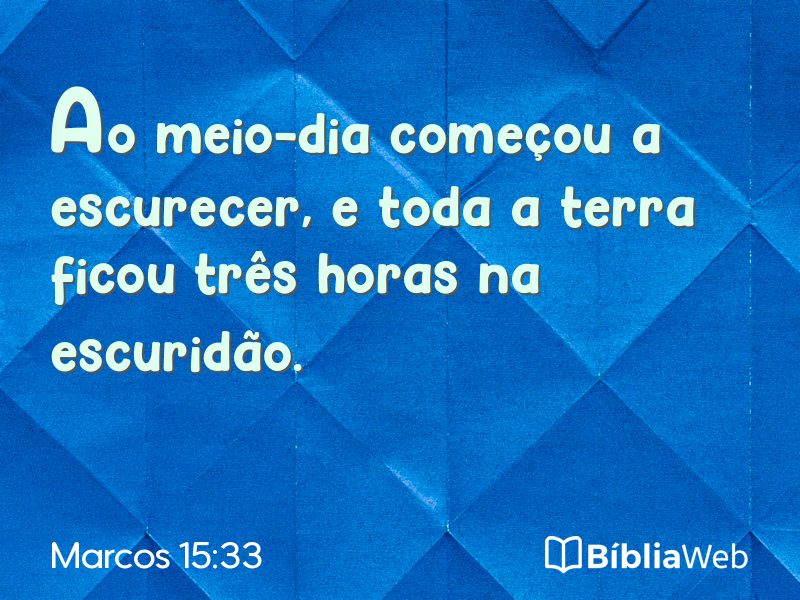 Marcos 15:33 em imagem para compartilhar