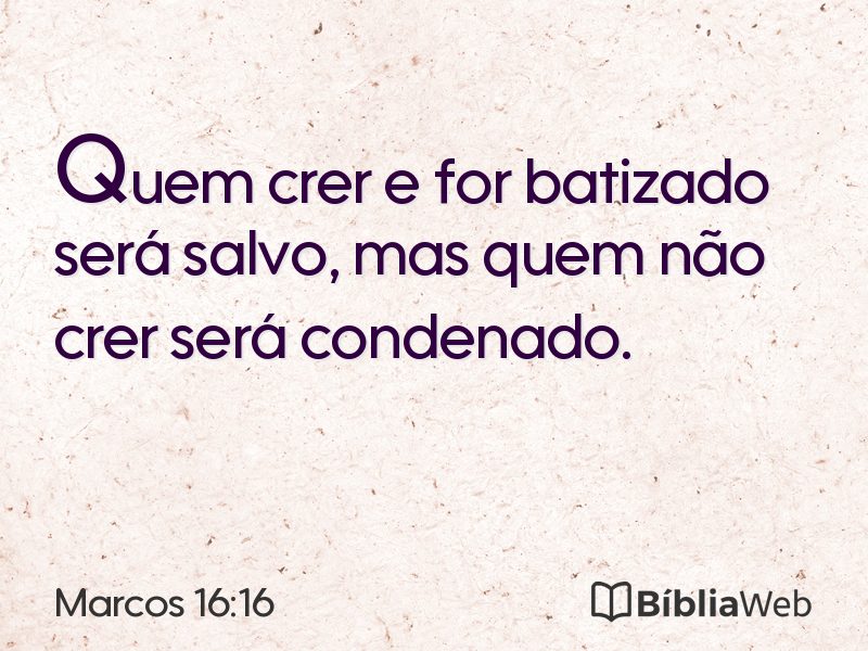 Marcos 16:16 em imagem para compartilhar
