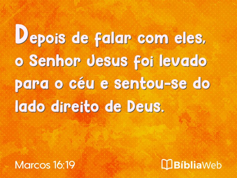 Marcos 16:19 em imagem para compartilhar