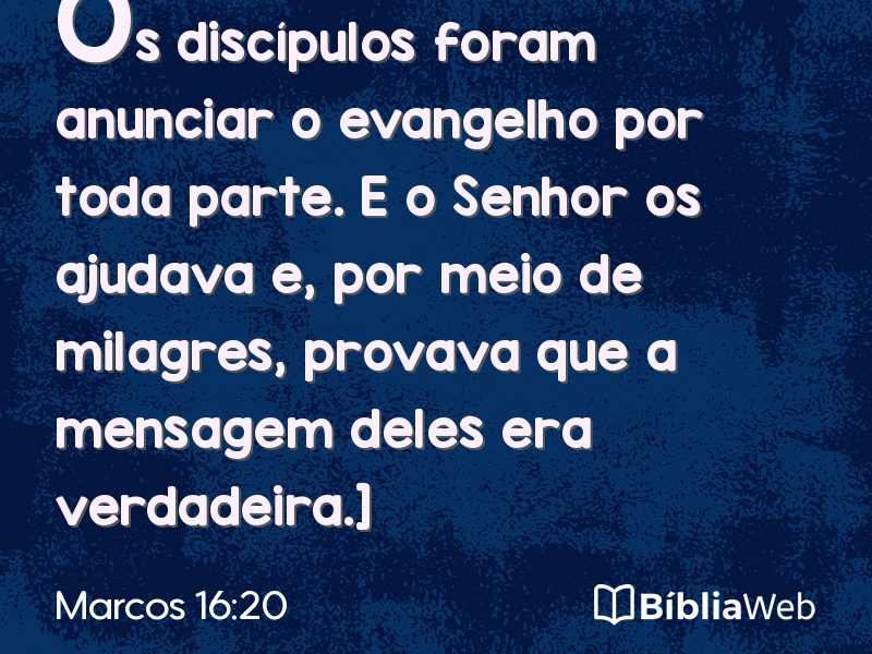 Marcos 16:20 em imagem para compartilhar