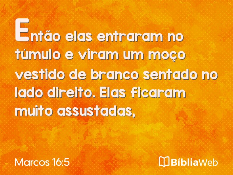 Marcos 16:5 em imagem para compartilhar
