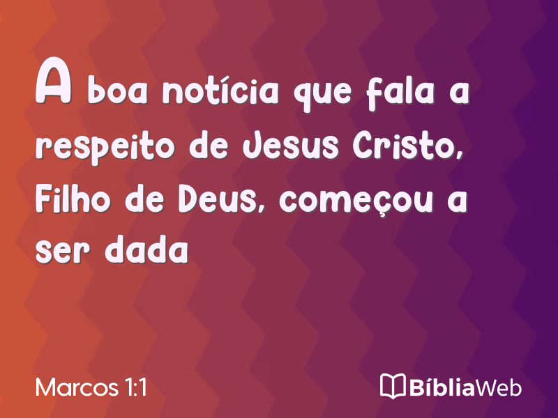 Marcos 1:1 em imagem para compartilhar