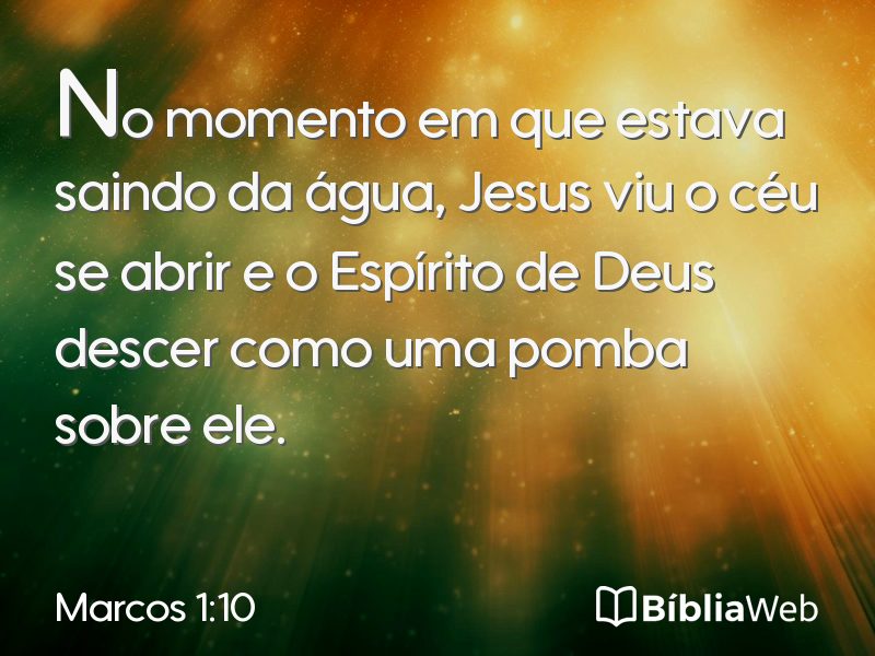 Marcos 1:10 em imagem para compartilhar
